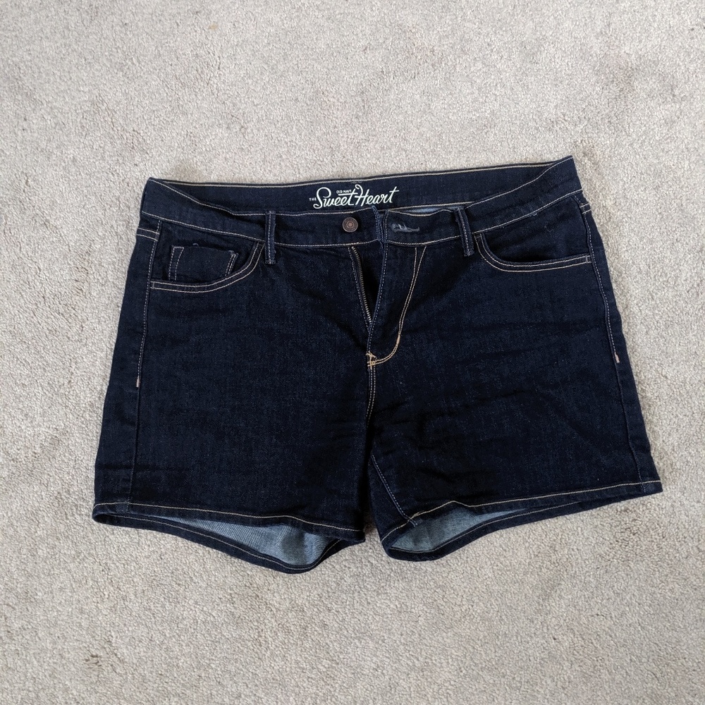 Dark denim shorts